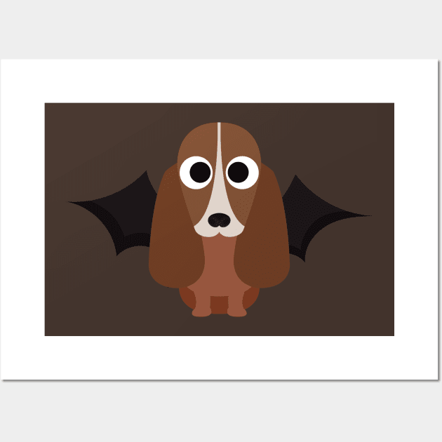 Basset Hound Halloween Fancy Dress Costume Wall Art by DoggyStyles